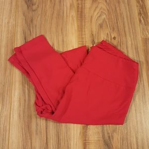 Lularoe OS Red Leggings
